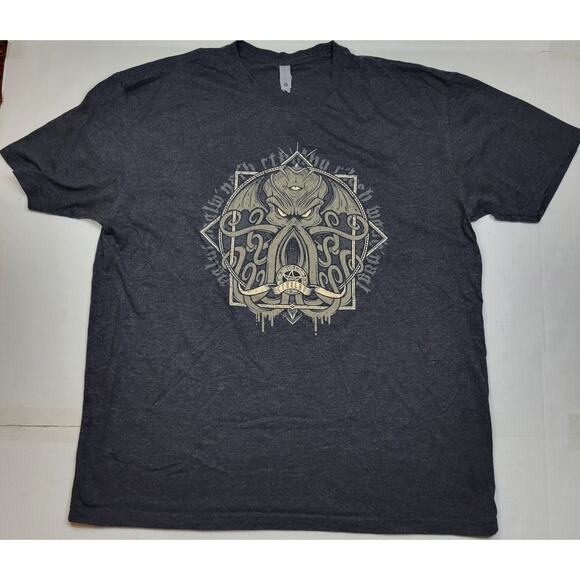 Cthulhu Black T-shirt HP Lovecraft Mythos Horror Size XL - Picture 1 of 5